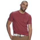 Men's Sonoma Goods For Life&trade; Classic-fit Slubbed Pocket Tee, Size: Small, Red