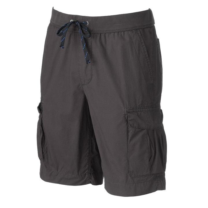 Men's Sonoma Goods For Life&trade; Knit Waistband Cargo Shorts, Size: Xl, Dark Grey
