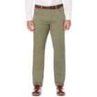 Men's Savane Active Flex Modern-fit 5-pocket Flat-front Pants, Size: 34x29, Green Oth