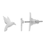 Lc Lauren Conrad Bird Nickel Free Button Stud Earrings, Women's, Silver
