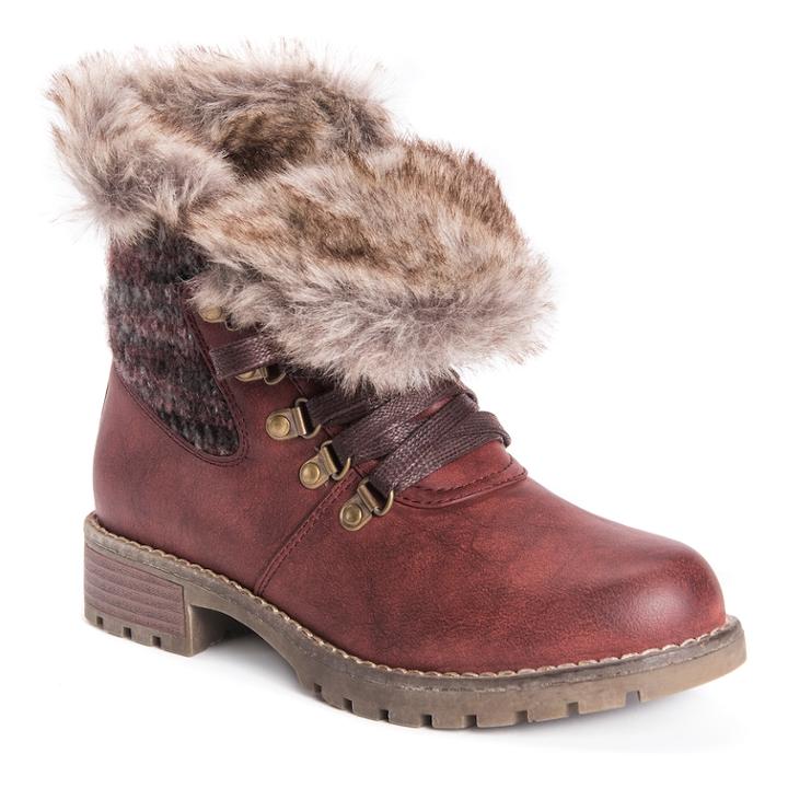 Muk Luks Verna Women's Winter Boots, Size: 8, Red
