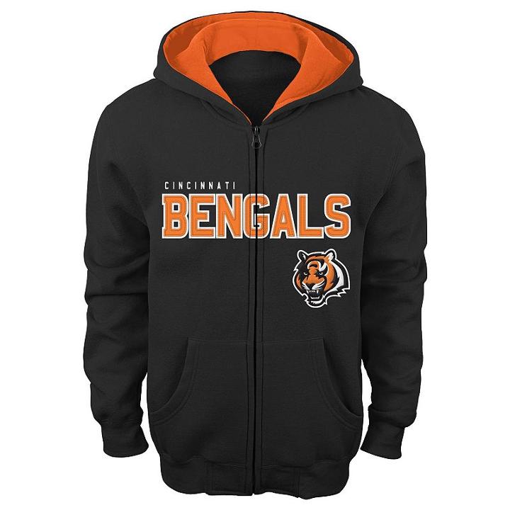Boys 4-7 Cincinnati Bengals Fleece Hoodie, Boy's, Size: M(5/6), Black