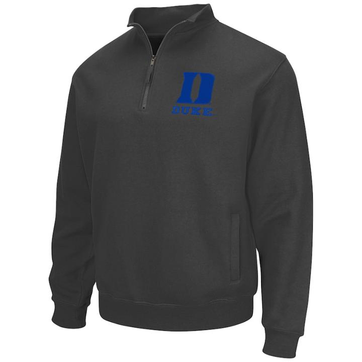 Men's Duke Blue Devils Fleece Pullover, Size: Small, Grey (charcoal)