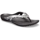 Crocs Kadee Ii Women's Flip-flops, Size: 10, Black White Dots