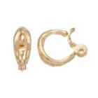 Napier Open Textured Clip-on C-hoop Earrings, Women's, Gold