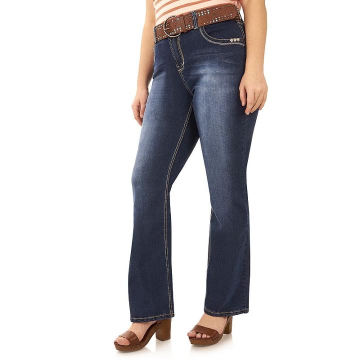 Juniors' Plus Size Wallflower Legendary Bootcut Jeans, Girl's, Size: 20 W, Dark Pink