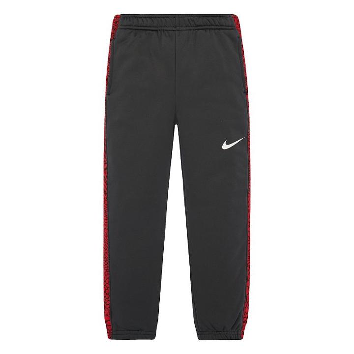 Boys 4-7 Nike Therma-fit Black Jogger Pants, Boy's, Size: 6, Brt Red