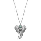 Mudd&reg; Long Elephant Head Pendant Necklace, Teens, Silver