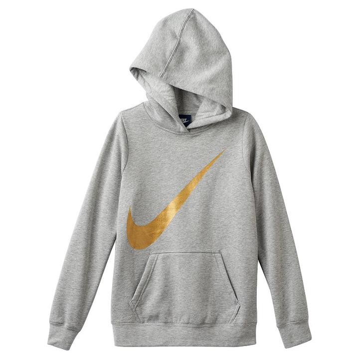 Girls 7-16 Nike Swoosh Graphic Hoodie, Girl's, Size: Medium, Grey Other