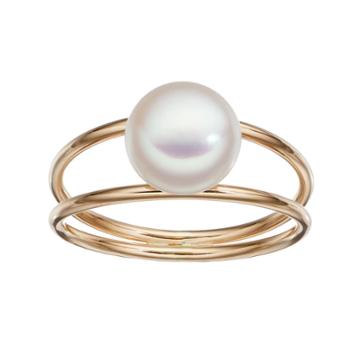 Freshwater By Honora 10k Gold Freshwater Cultured Pearl Ring, Size: 7, White