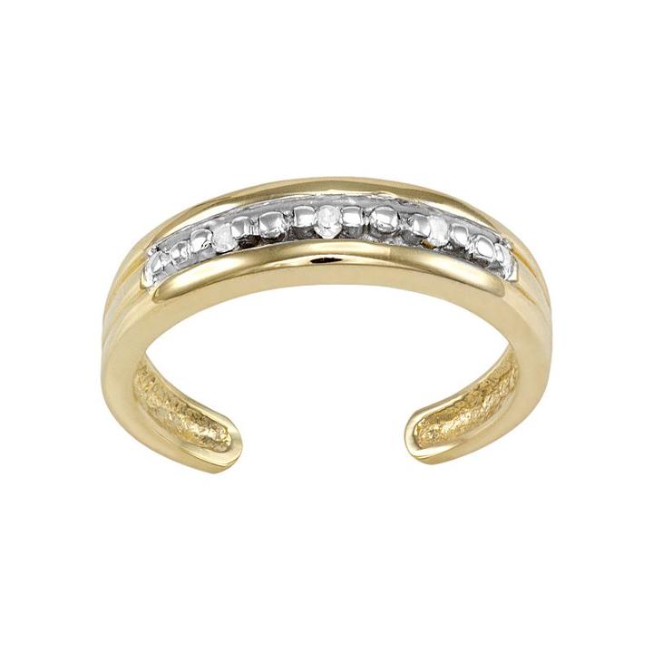 Diamond Accent 10k Gold Toe Ring, Women's, Multicolor