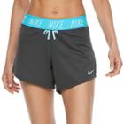 Women's Nike Dry Training Fold Over Shorts, Size: Large, Grey Other