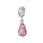 Individuality Beads Sterling Silver Crystal Teardrop Charm, Women's, Pink
