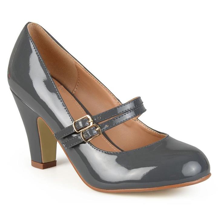 Journee Collection Wendy Mary Janes, Girl's, Size: Medium (9), Grey