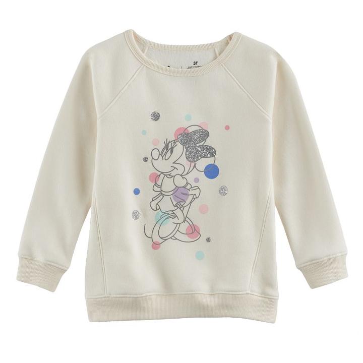 Disney's Minnie Mouse Girls 4-10 Glitter Pullover By Jumping Beans&reg;, Size: 6, White Oth