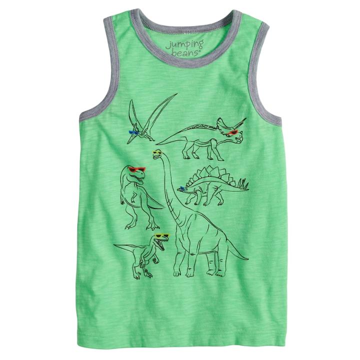 Boys 4-10 Jumping Beans&reg; Dinosaurs Wearing Sunglasses Graphic Tank Top, Size: 6, Med Green