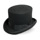Men's Scala Wool Felt English Top Hat, Size: Small, Black