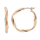 Apt. 9&reg; Nickel Free Wavy Hoop Earrings, Women's, Gold