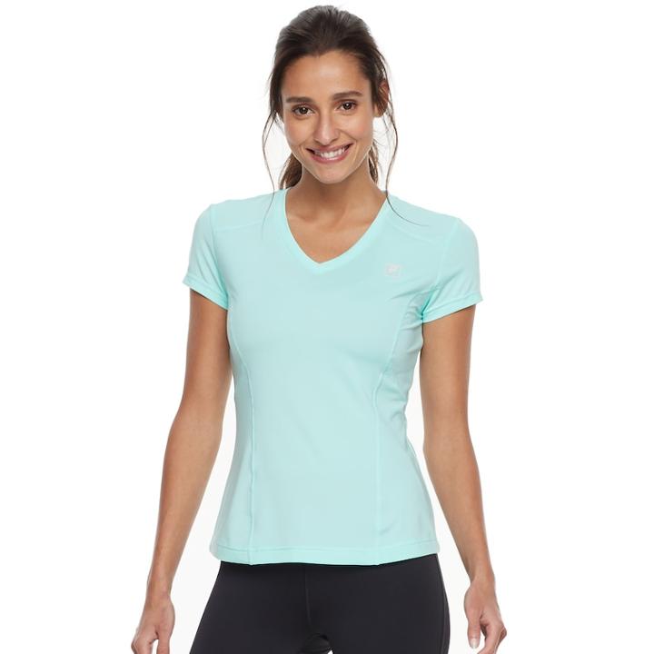 Women's Fila Sport&reg; Upf Short Sleeve V-neck Tee, Size: Xs, Brt Blue