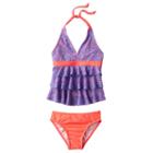 Girls 4-6x Freestyle Revolution Crochet Tankini Swimsuit Set, Girl's, Size: 6, Purple Oth
