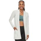 Women's Tek Gear&reg; Long Wrap Cardigan, Size: Xl, Light Grey