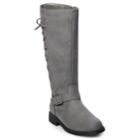 So&reg; Kimberly Girls' Knee High Boots, Size: 5, Grey