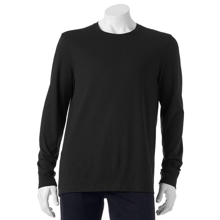 Big & Tall Croft & Barrow&reg; Classic-fit Easy-care Crewneck Tee, Men's, Size: 3xb, Black