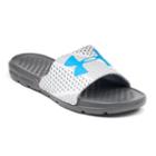 Under Armour Strike Micro Geo Men's Slide Sandals, Size: 8, Natural