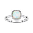 Lab-created Opal Sterling Silver Ring, Women's, Size: 7, White