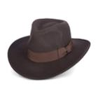 Men's Indiana Jones Wool Felt Fedora, Size: Medium, Brown