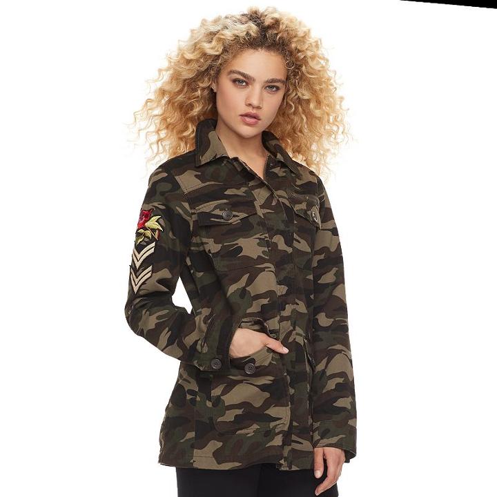 Madden Nyc Juniors' Patch Camo Utility Jacket, Teens, Size: Xl, Dark Brown