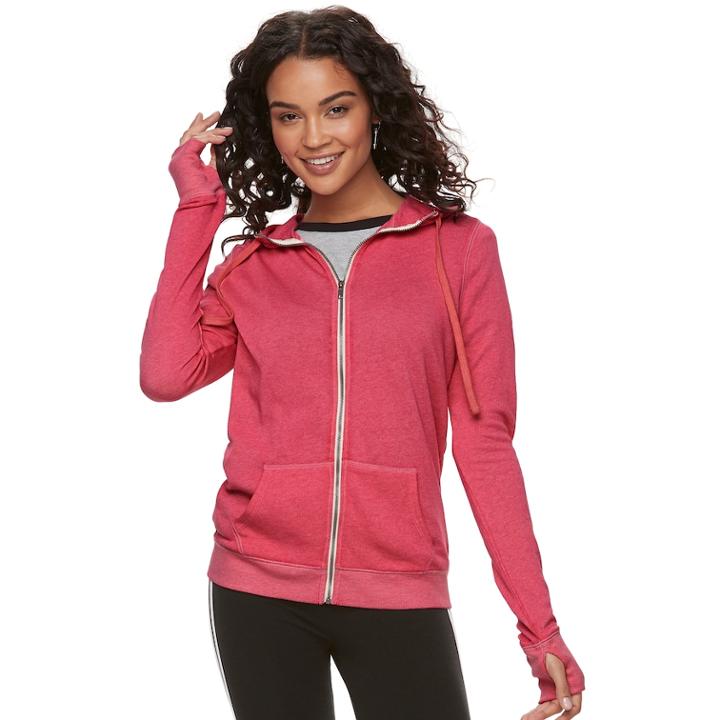 Juniors' So® Zip-up Hoodie, Teens, Size: Medium, Med Pink