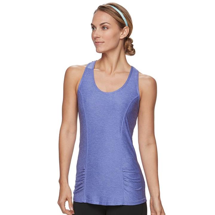 Women's Gaiam Energy Racerback Yoga Tank, Size: Xl, Grey (charcoal)