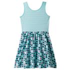 Girls 4-10 Jumping Beans&reg; Cross Back Cutout Patterned Dress, Girl's, Size: 7, Brt Blue
