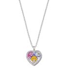Girls 5-16 Emoji Heart Necklace, Girl's, Multicolor