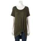 Women's Juicy Couture Marled Twist Tunic, Size: Xl, Med Green