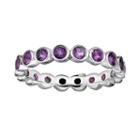 Stacks And Stones Sterling Silver Amethyst Stack Ring, Women's, Size: 5