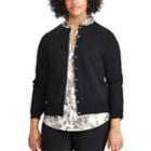 Plus Size Chaps Button-front Cardigan, Women's, Size: 1xl, Black