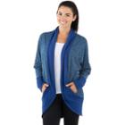 Women's Avalanche Fionna Open-front Colorblock Cardigan, Size: Large, Blue (navy)