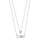 Lc Lauren Conrad Love & Heart Necklace Set, Women's, Silver