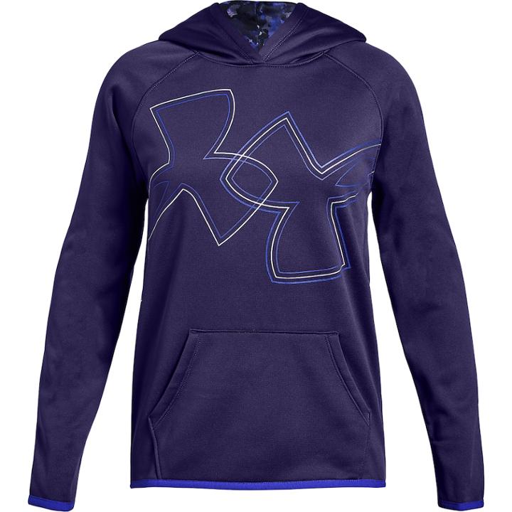 Girls 7-16 Under Armour Fleece Dual Logo Hoodie, Size: Medium, Purple
