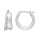 Dana Buchman Concave Hoop Earrings, Women's, Silver