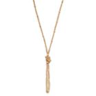 Apt. 9&reg; Beaded Knotted Multi Strand Chain Necklace, Women's, Gold