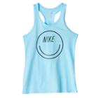 Girls 7-16 Nike Smiley Face Racerback Tank Top, Size: Medium, Blue Other