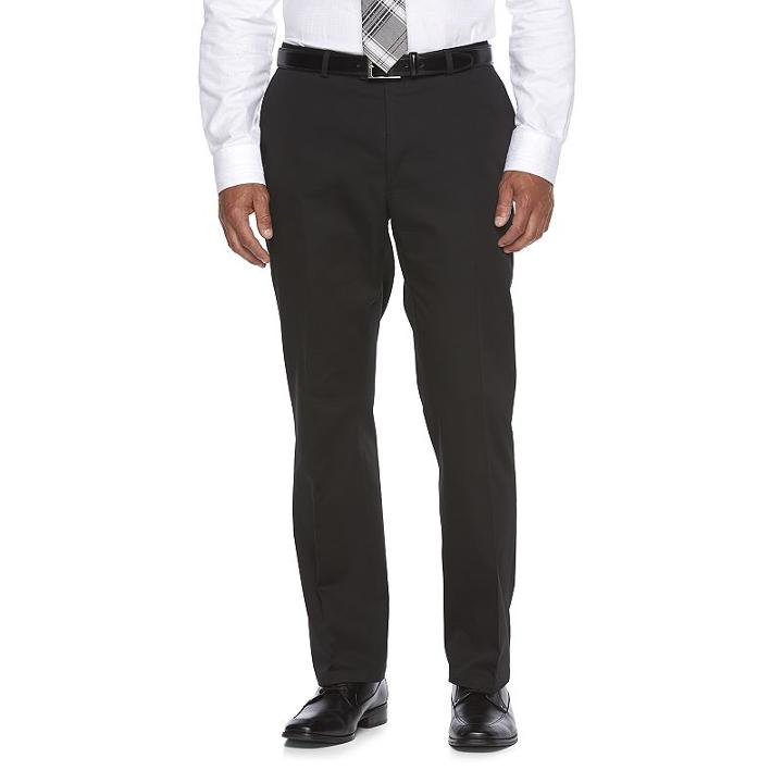 Men's Apt. 9&reg; Slim-fit Stretch Flat-front Suit Pants, Size: 36x32, Black