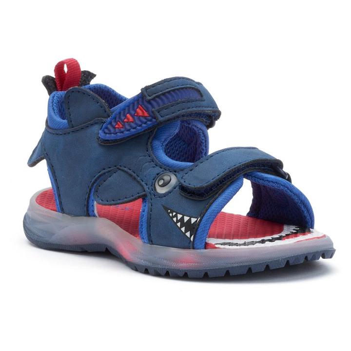 Carter's Presley Toddler Boys' Light-up Shark Sandals, Boy's, Size: 8 T, Blue (navy)