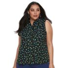 Plus Size Apt. 9&reg; Button-front Tank, Women's, Size: 1xl, Oxford