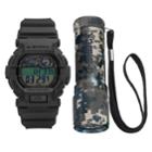 Casio Men's G-shock Digital Chronograph Watch & Flashlight Key Chain Set - Gd350-8fd, Size: Xl, Grey