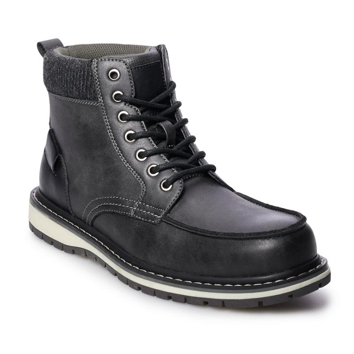 Sonoma Goods For Life&trade; Abraham Men's Ankle Boots, Size: 9.5 Wide, Grey
