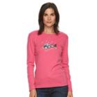 Mccc, Women's Holiday Crewneck Tee, Size: Large, Brt Pink